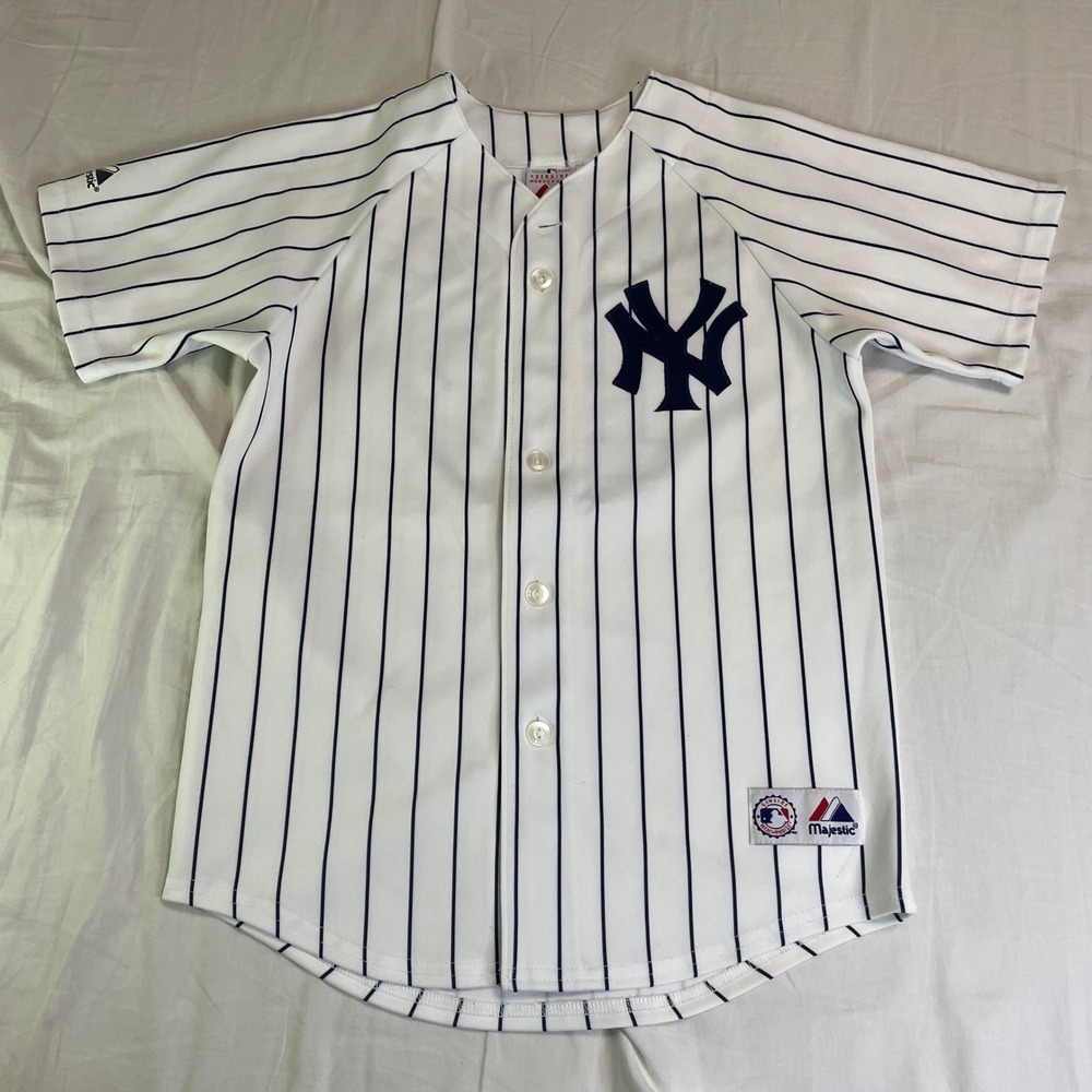 Majestic Baseball Jersey Men M White Alex Rodriguez 13 NY Yankees Pinstripe 6401